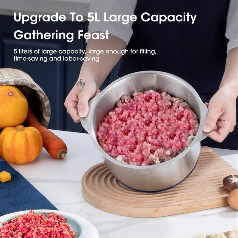 5L Stainless Steel Meat Chopper for Kitchen Use