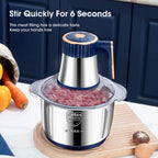 Electric Food Processor for Meat Grinding and Vegetable Chopping