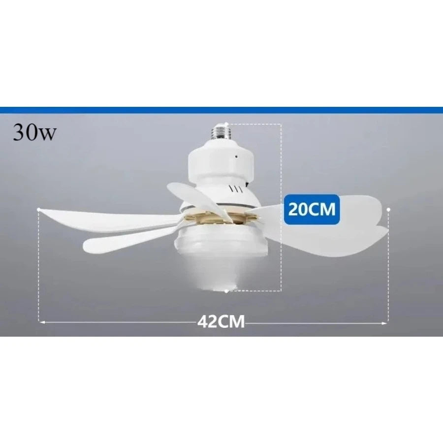 Modern E27 LED Ceiling Fan Light for Living Room and Bedroom